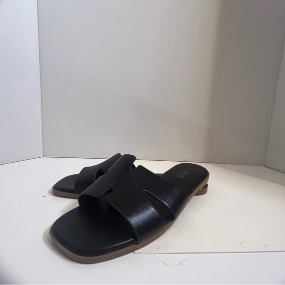 Women’s Flat Slip On Slide Sandals, Rihero , Black, Size 7 - Picture 7 of 8